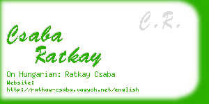 csaba ratkay business card